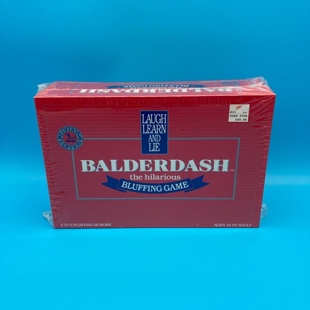 Sealed Vintage Balderdash Bluffing Board Game 2nd Edition 1988 Made in Canada